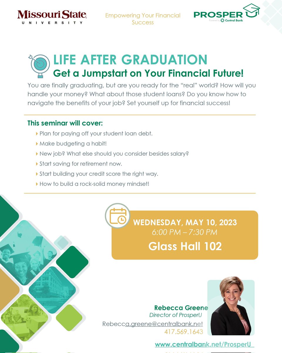 Great opportunity for our soon-to-be #BearGrads! All students are welcome🐻 #lifeaftercollege #finances