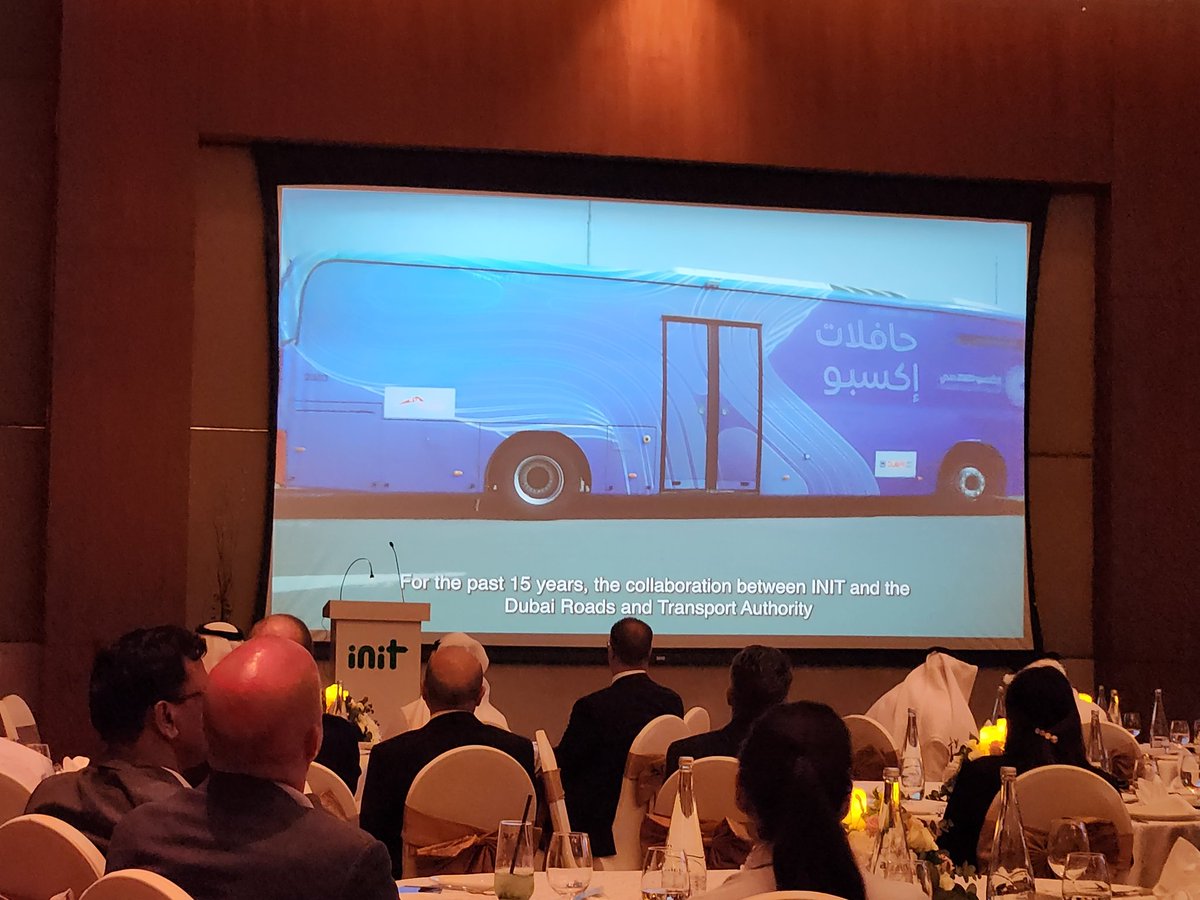 Providing the Automatic Vehicle Management (AVM) for <a href="/rta_dubai/">RTA</a> buses 🚍 in #Dubai, congratulations to <a href="/UITPnews/">UITP</a> member <a href="/INIT_en/">INIT Group</a> for 15 years in #MENA!