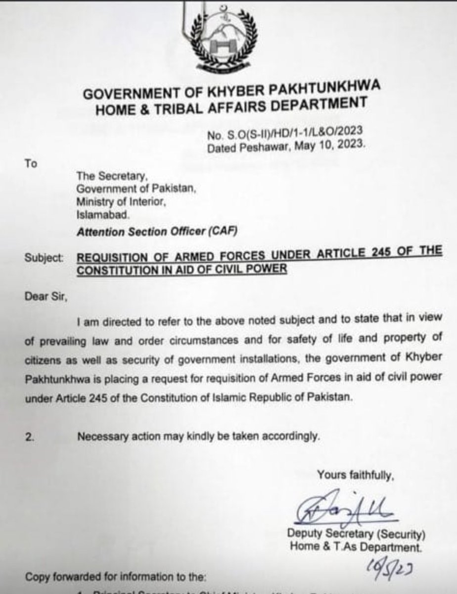 Asad Ali Toor on Twitter "BREAKING After approval of military
