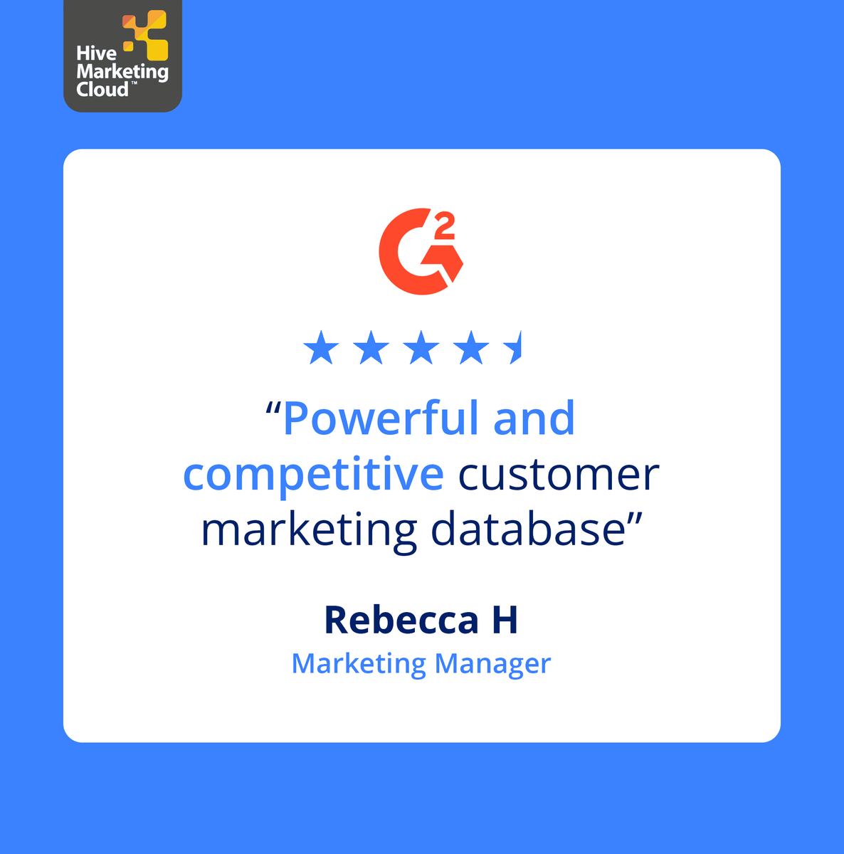 hive_mktg_cloud's tweet photo. We love hearing from marketers like Rebecca who have experienced real results with our platform! 💯

If you're curious about how your customer data can be effectively put to use, head over to our website, we'd love speak with you. 😁

https://t.co/jfzrZyD8i1

#hivemarketingcloud https://t.co/qpoh05eEP7