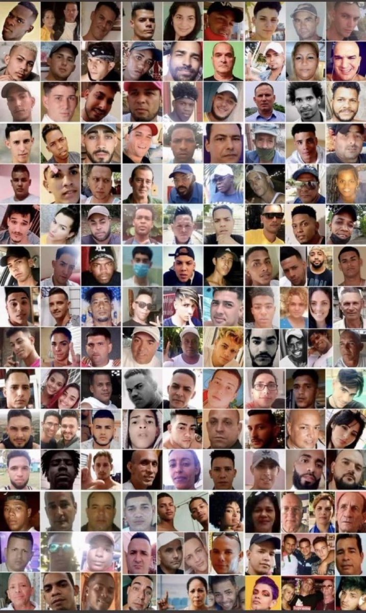patriotacuban's tweet photo. En Cuba hay más de 1000 presos políticos incluyendo mujeres y niños. Esta es la realidad de la Cuba Socialista que se vende como Ejemplo para América pero en realidad,Cuba es una Prisión, una máquina de matar cuerpos, sueños y almas. #LibertadParaLosPresosPoliticos https://t.co/Z9WyeZhmiP