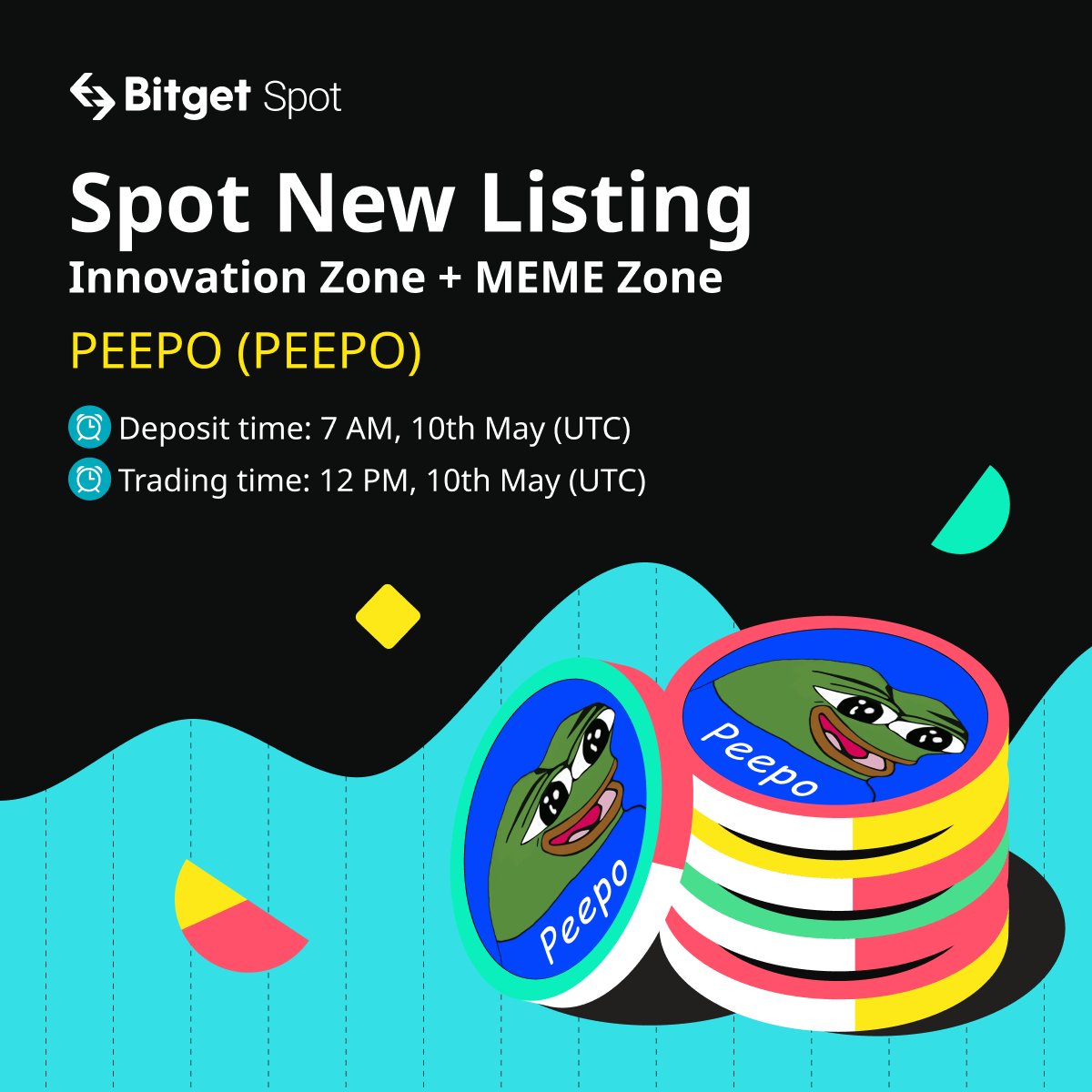 bitget's tweet photo. 🆕 Spot New listing  

🔥 The hype for $PEEPO is ramping up on #Bitget Innovation Zone + Meme Zone. @Peepopepito

Deposit &amp; trade PEEPO to grab 490,000,000,000 $PEEPO + 5,000 $USDT prize pool!

➡️ Listing Info: https://t.co/JqssZh2bsx 

➡️ Campaign Info: https://t.co/PVXYO8e4MD https://t.co/bxon8IzU5O