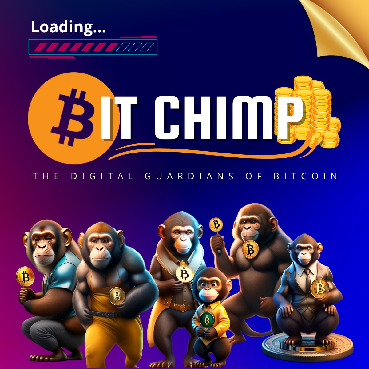 bitchimpnft's tweet photo. The BitChimps are excited and ready to reveal something big and exciting soon! Stay tuned to our updates to find out what we're planning. You won't want to miss this news. #Bitcoin #NFTs #CryptoArt #BitChimps #ComingSoon https://t.co/ZbM18Phn0k