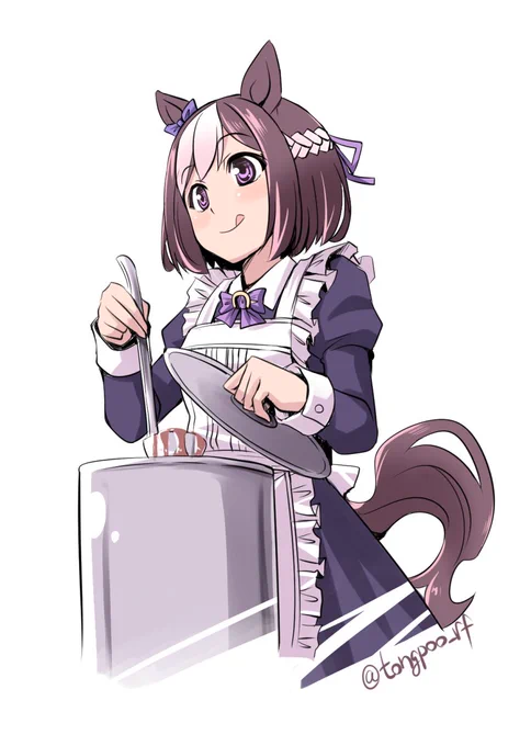 あじみー あじみー あっじみー 味見ーで食べーるとー ナベがー ナベがー ナっベがー 空にーなるー #メイドの日