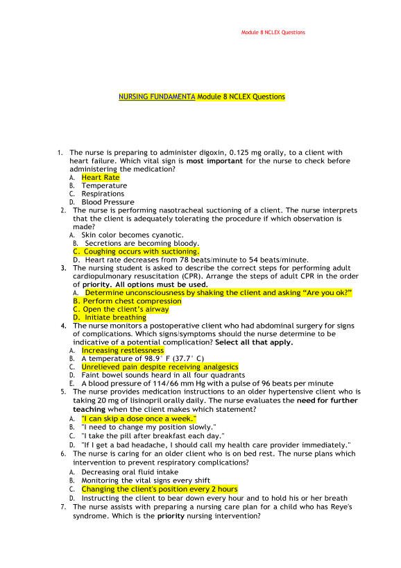 EllamSherry's tweet photo. NURSING FUNDAMENTA Module 8 NCLEX Questions
#nursing #module8 #nclex #fliwy 
https://t.co/VucayGCb6t https://t.co/bNTgabupNF