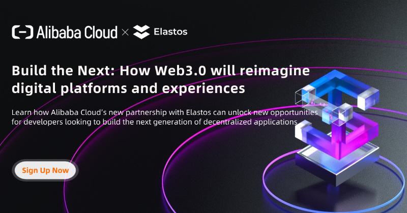 alibaba_cloud's tweet photo. Alibaba Cloud X @ElastosInfo Webinar: Build the Next: How Web3.0 will reimagine digital platforms and experiences, will start on 30 May. Discover new opportunities for decentralized app development with the Alibaba Cloud and Elastos partnership. #DigitalDestiny #Web3

Sign up: