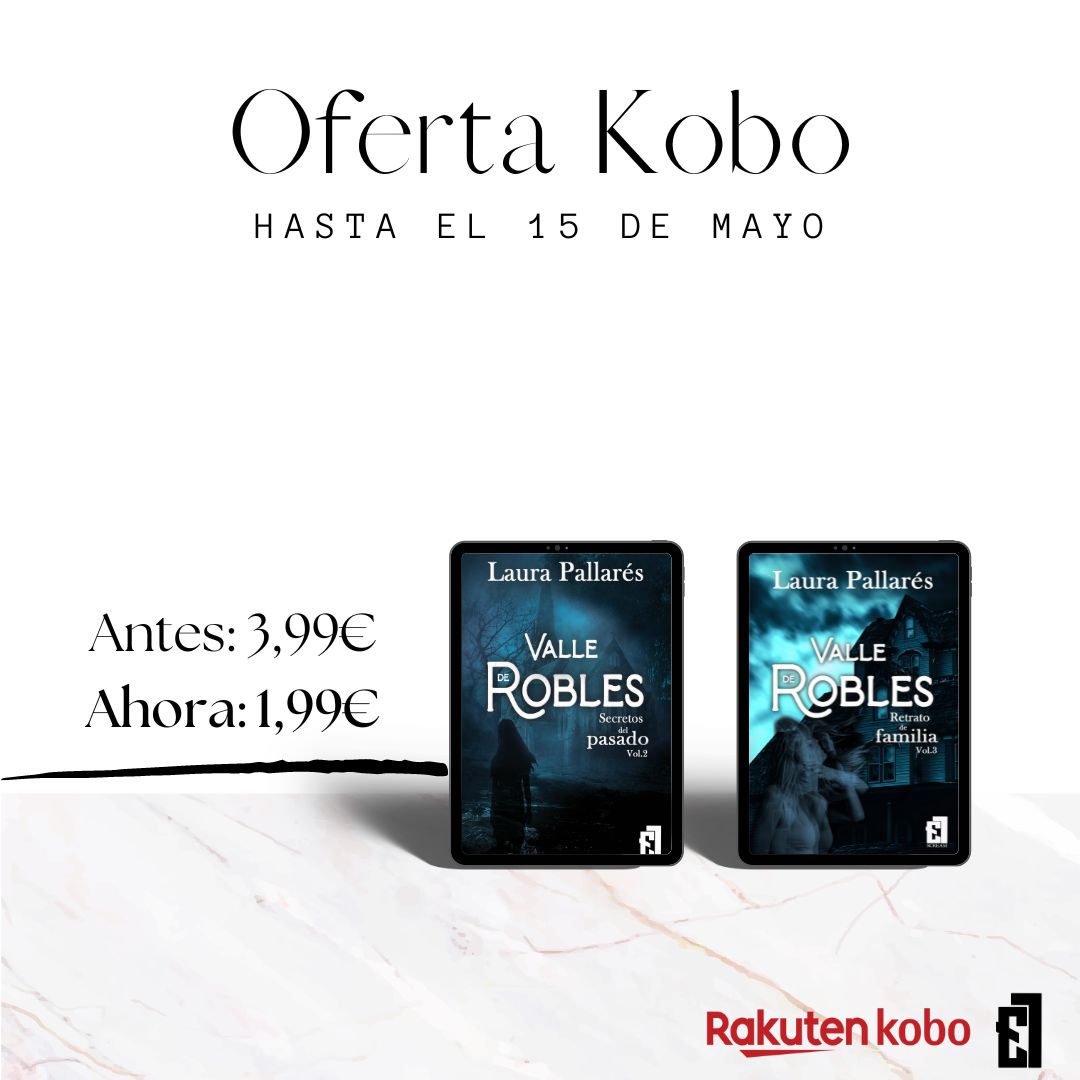 entrelibrosed's tweet photo. Promoción hasta el 15 de mayo en @kobobooks
¿Conoces los libros de @laurapallares?

Títulos en promoción:
👉Secretos del pasado
👉Retrato de familia

#Promoción #promolibros #LauraPallarés #novelanegra #trhiller #suspense #misterio #rakutenkobo #entrelibroseditorial https://t.co/KHJvpR9XC7