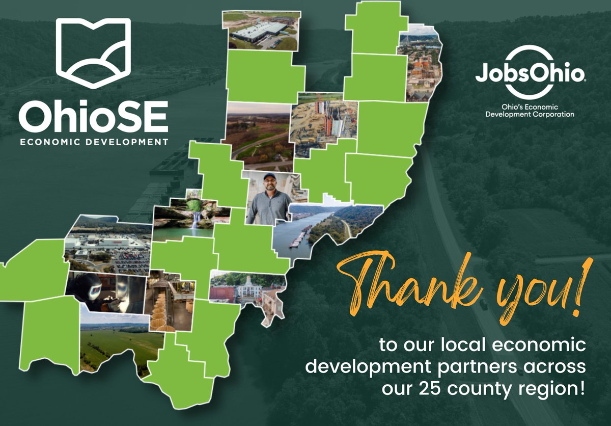 Ohio_SE's tweet image. This Economic Development Week, we want to thank all of our local and regional economic development partners across our 25-county region for working hard to make #SoutheastOhio economically stronger! 💪

#WeAreOhioSE #EconDevWeek23