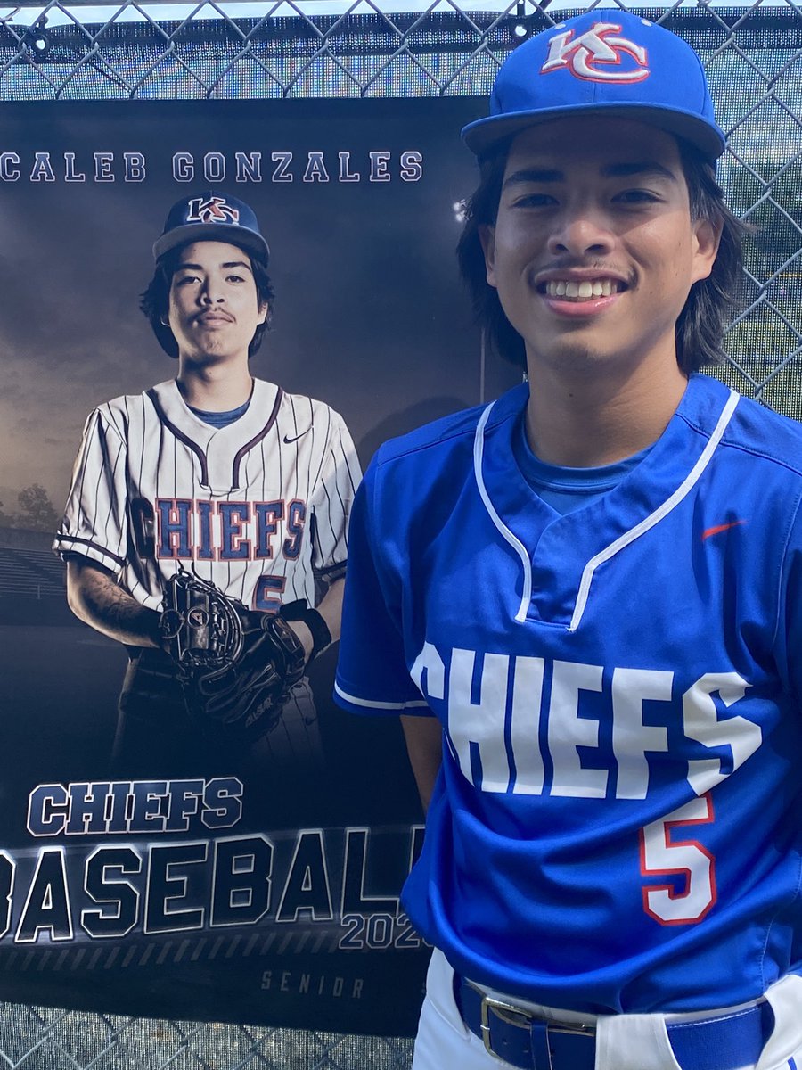 khsChiefPride's tweet photo. Today’s 2023 Chiefs Baseball Senior Shout Out # 5 Gonzo! 
My favorite memory from Kempsville baseball was the walk off against Ocean Lakes and the brotherhood that we created.
@caleb_2023 @kempsactivities https://t.co/UuqJnKMzwS