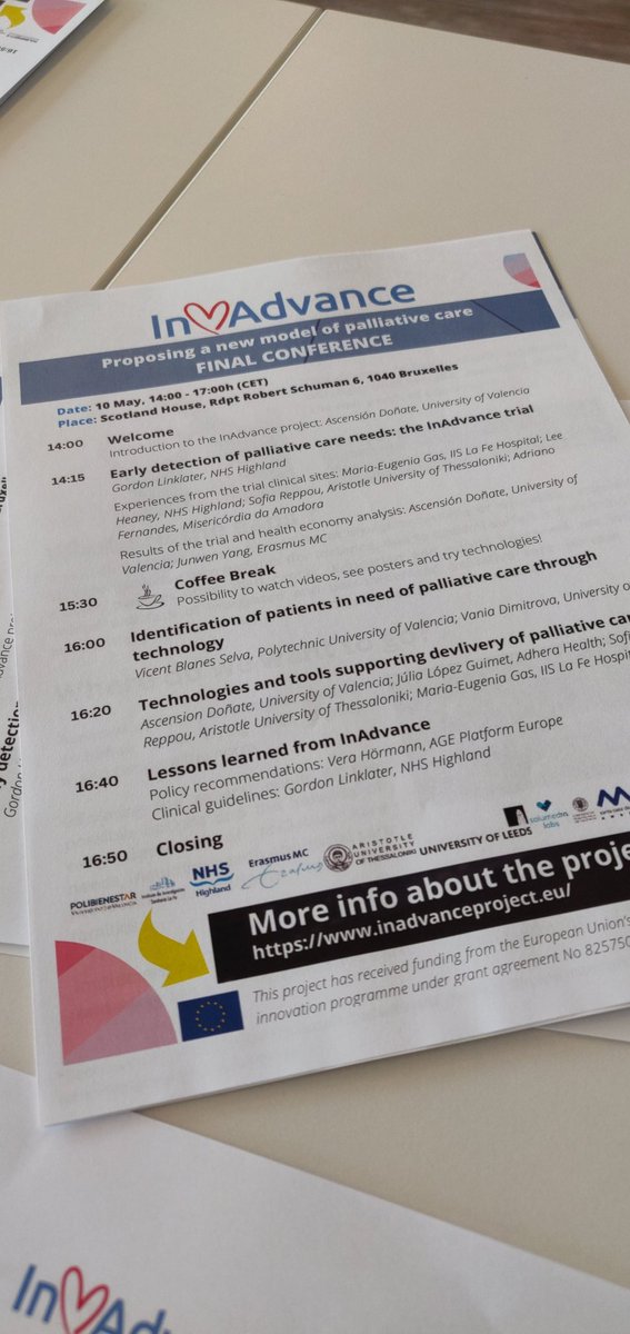 InAdvance_eu's tweet photo. We are starting our Final conference at @ScotlandHouse! #InAdvance #palliativecare https://t.co/zNhh1Ir0yX
