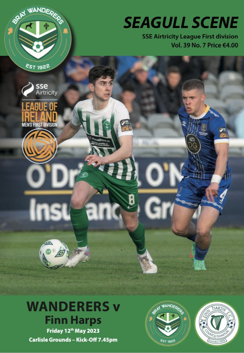 📖 | In this week's edition of Seagulls Scene for Finn Harps👇
🟢 Player interview - Jack Hudson
🟢 Ian Ryan column
🟢 Academy update
🟢 Quigley’s World of Football 
🟢 Kevin Dooney - That’s Entertainment 
🟢 Mícheál Ó hUanacháin - The Italian top-flight season

Just €4