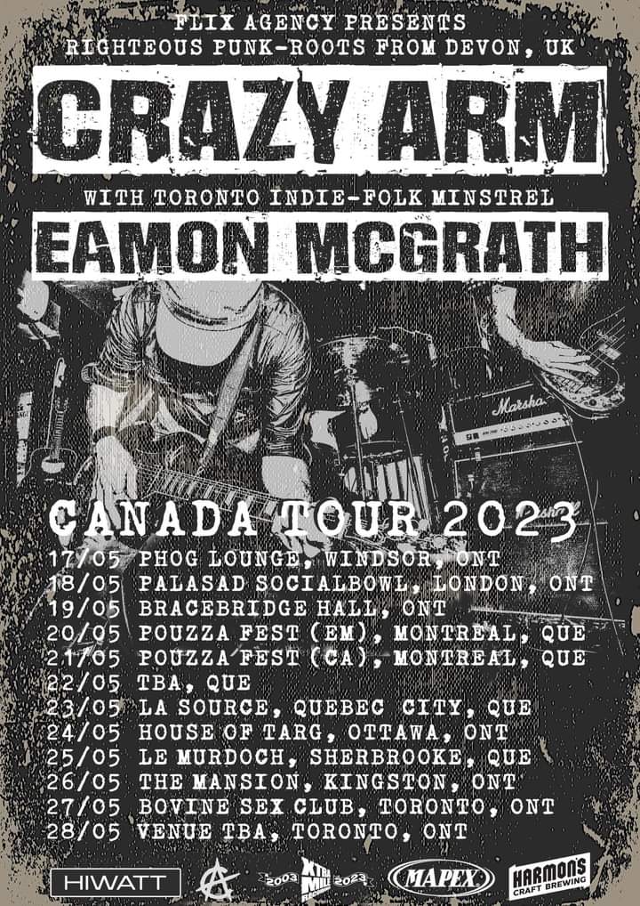 Our Canada tour starts in a week's time! Windsor, London, Bracebridge, Montreal, Quebec City, Ottawa, Sherbrooke, Kingston, Toronto. Giddy up 🇨🇦