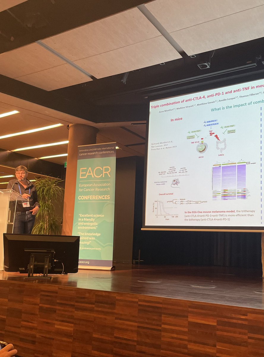 ColaciosC's tweet image. Very nice presentation by Bruno Ségui on #melanoma #eacrImmunoOncology , #immunecheckpoint inhibitors +/-#tnf inhibitors @crctoncopole @IUCTOncopole @melasphinx @CareGraduate