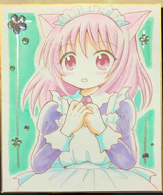 #メイドの日 最近描いたアナログメイドさんたち