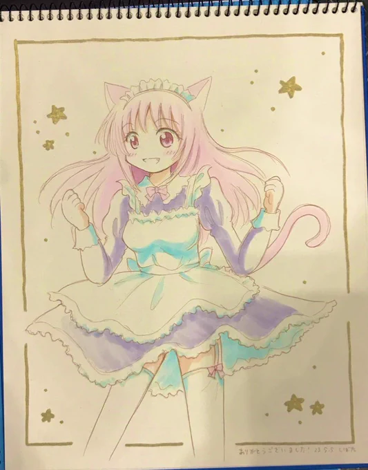 #メイドの日 最近描いたアナログメイドさんたち