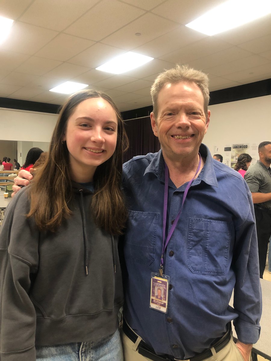 Honored to be the guest of Maggie McGann at the Lakewood High School National Honor Society Breakfast. Stellar citizen of LHS