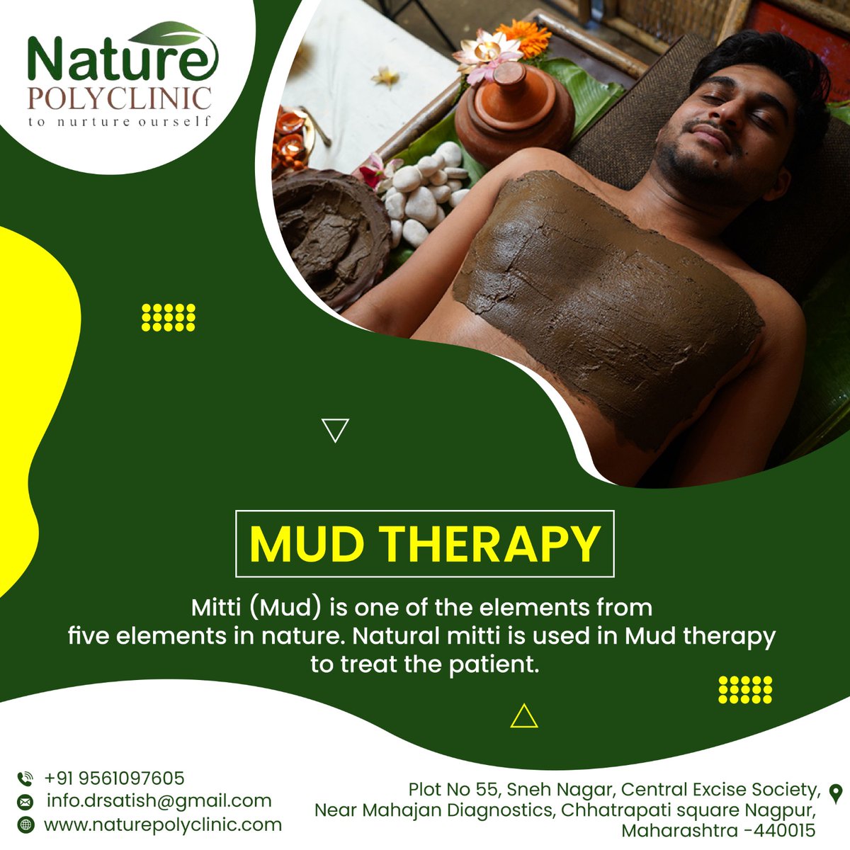 Get down and dirty with our natural mud therapy! Our experts at Naturepolyclinic recommend this traditional technique for its numerous benefits.  

contact us-

📞+91 9561097605
✉️info.drsatish@gmail.com

#naturepolyclinic #mudtherapy #naturalhealing #detox #relaxation