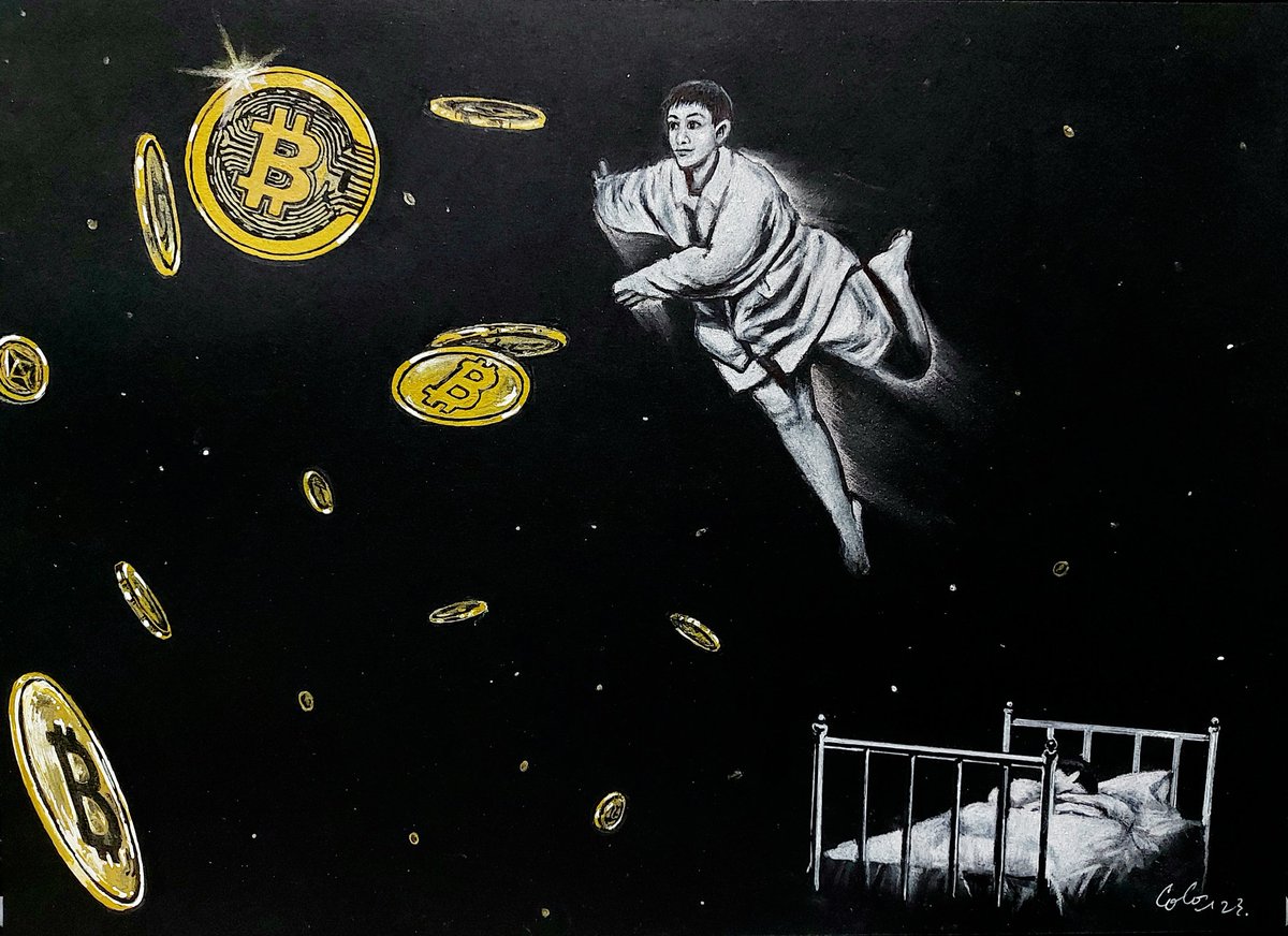 sungkayan1112's tweet photo. 2023.4.28 Mysketch 
Sung ka yan
WHEN DAYDREAMING REPLACES REAL LIFE2023
#art #drawing #twitterart 
#twitter #sketches 
#sketchbook #illustrationart 
#technicalpen #softpastel 
#whiteinkpen 
#colorpencil 
#cryptocurrency
#virtualcurrency
#virtualmoney
#Bitcoin
#NFT
@sungkayan1112 https://t.co/vfDWdbF09e
