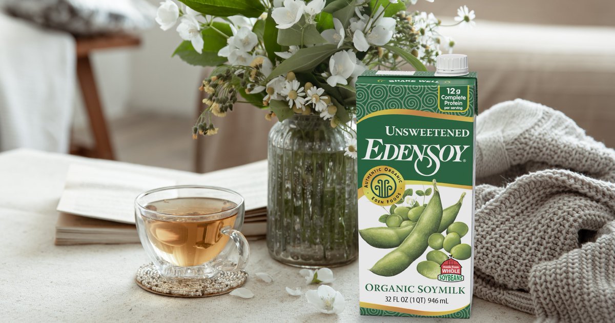 rb.gy/49p30 Edensoy is U.S. organic soybeans and grain. Seven varieties of nourishing deliciousness; non-GMO whole soy and naturally malted grain. Sale 5/8/23 - 5/14/23 #soymilk #organic #plantbased #realorganic #soy #wednesdaythought