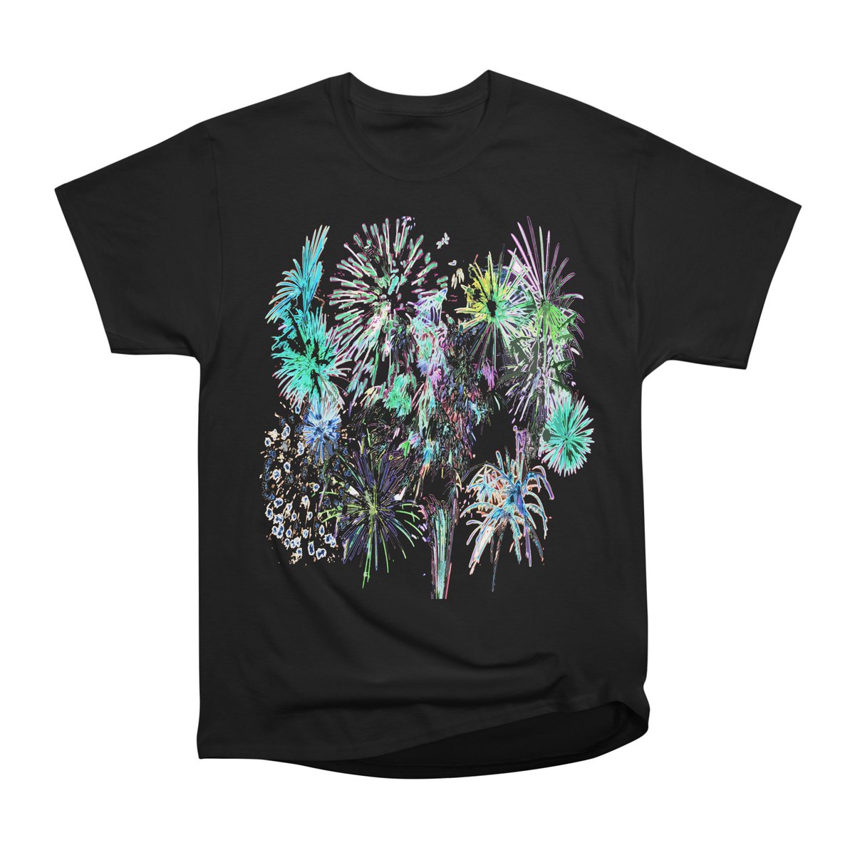 ticarella's tweet photo. "Light up your life with our "Radiant Burst" firework design! Featuring a burst of colors and shapes with glowing edges! Add a touch of sparkle and wonder to your life. Order now and experience the magic! 🎆🌟💫 #fireworks #threadlessartistshops https://t.co/dLFyKhgX6s https://t.co/fdk88qCslz