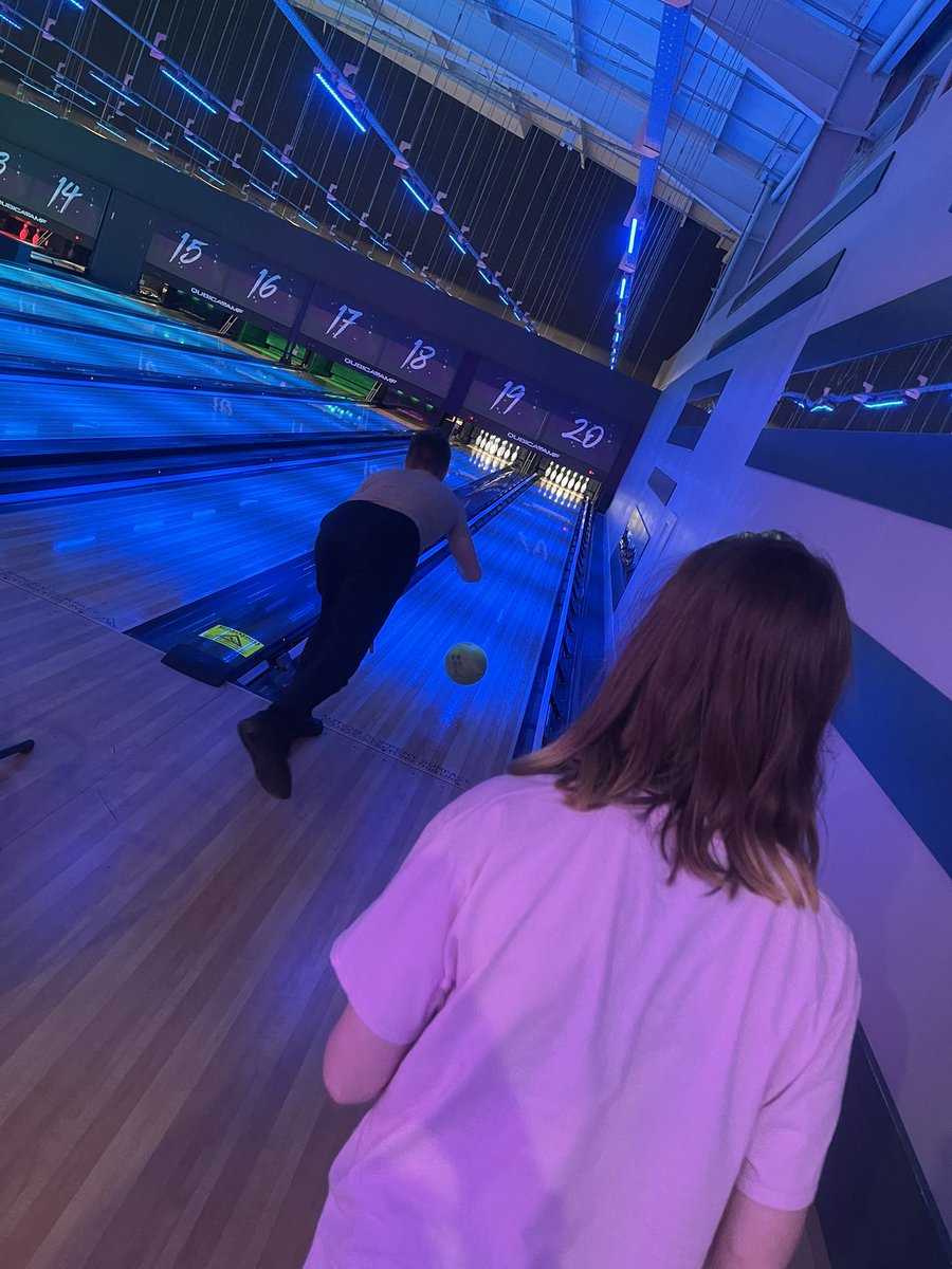 streetlysen's tweet photo. Bowling competition starts. Mrs Arias is happy as long as she beats Mrs Wiley! #inclusion #communicationandinteraction #socialskills @StreetlyYr10 #streetlyofferday https://t.co/qX9rJCVsye