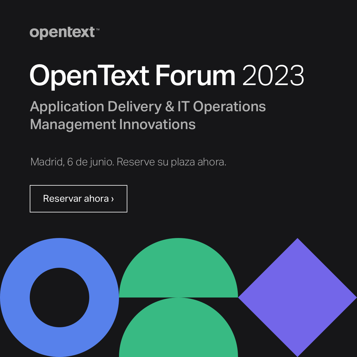 cobolmf's tweet image. #OpenTextForum 2023 Madrid. Le invitamos a un encuentro de altura para celebrar nuestro primer evento como OpenText y presentar las últimas novedades en IT Operations &amp;amp; Application Delivery Management. #OpenText #ITOM #ADM #Forum
 bit.ly/3BaGNUq