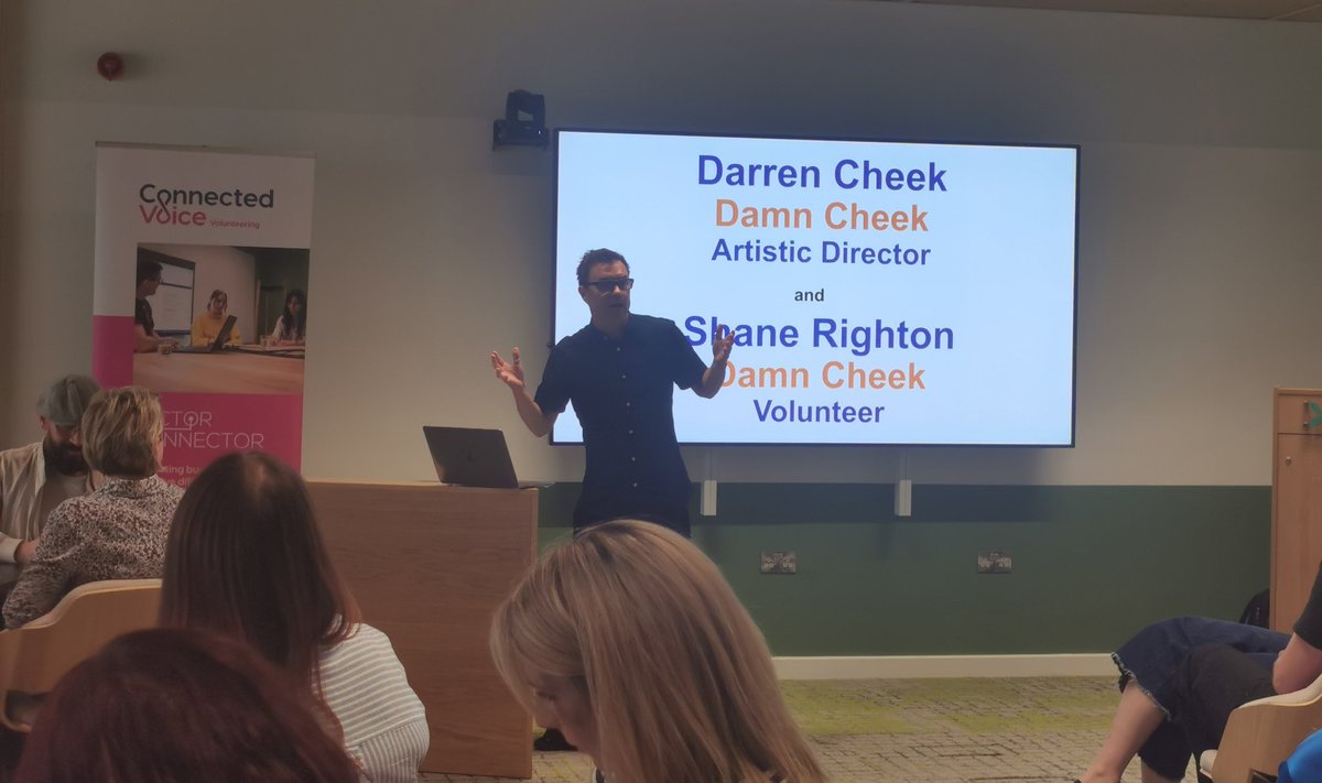 Welcoming Darren from @DamnCheek sharing their community performances, how they work with volunteers and create a safe space that supports young people and neurodivergence