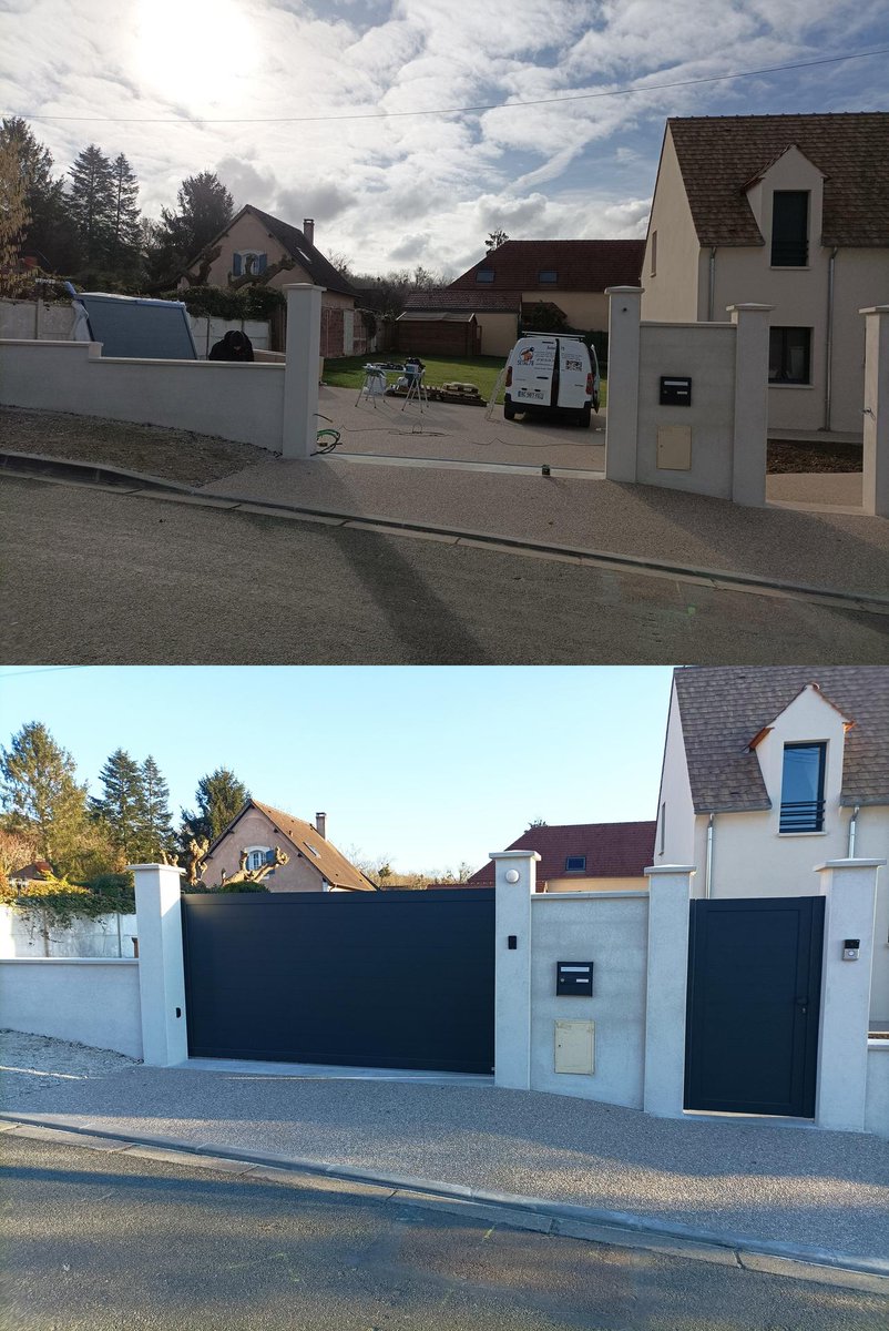 setal78's tweet photo. Installation d'un portail coulissant motorisé, d'un portillon avec visiophone et clavier a code https://t.co/XAhaKKv5xc https://t.co/gyFkTmDW3h