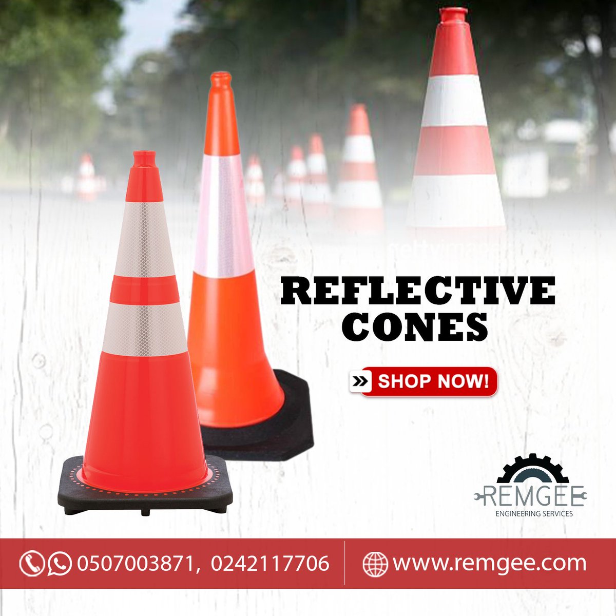 RemgeeG's tweet photo. We sell top quality reflective cones at low prices.
*Soft PVC material
*Stackable for easy storage
*High-luminance reflective band for increased visibility
Call/WhatsApp us on 0507003871 or 0242117706
#safety #constructionsites #reflectives Asake #Stonebwoy Mother's Day https://t.co/LxUkH1lmzT