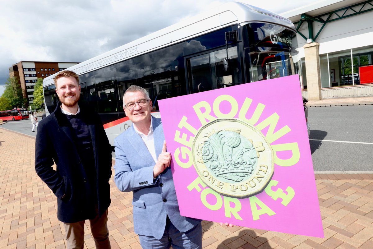 transport_north's tweet photo. 🎉Great news - a new £1 single bus fare for young people aged 21 and under is now live across Tyne and Wear, Durham and Northumberland.

Affordable, sustainable bus travel is good news all-round... for a pound! 🚍

T&amp;Cs apply - find out more: https://t.co/bq5L4c37VP https://t.co/NaZP9AfquK