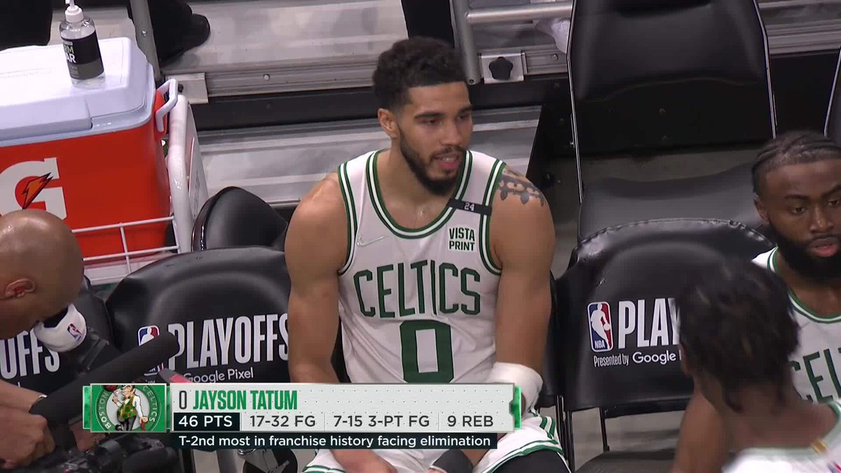 TatumMuse's tweet photo. The Celtics were down 3-2 in the semis last year, also lost at home. We all know what happened next. 🔥 https://t.co/40i04NnvCM
