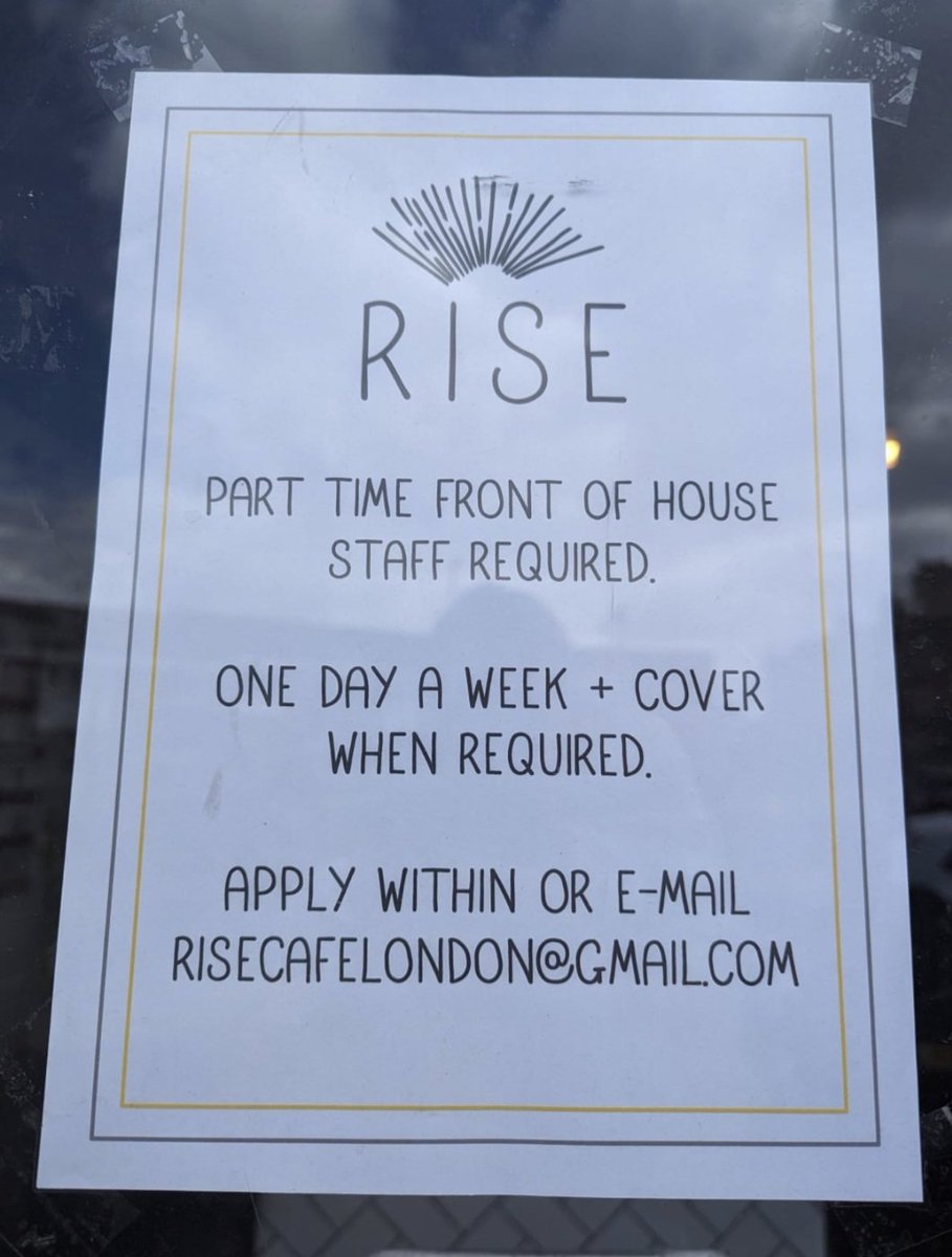 Rise_cafe's tweet photo. We're #hiring 
Please spread the word!

#cafejobs #localjob #job #cafe https://t.co/AHYU1AQxOD