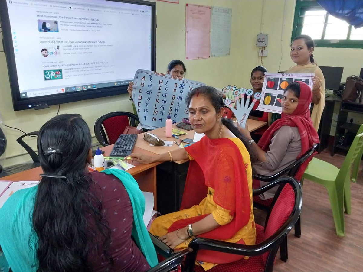 SVPMC_ANI's tweet photo. Hats off to the dedicated teachers of the @ANEducationDept Check out these amazing visuals from GSSS Rangachang, where teachers are busy creating #TeachingLearningMaterials during the vacation. A wonderful initiative to enhance classroom learning. #TLM #FunLearning https://t.co/87m2oxmxMI
