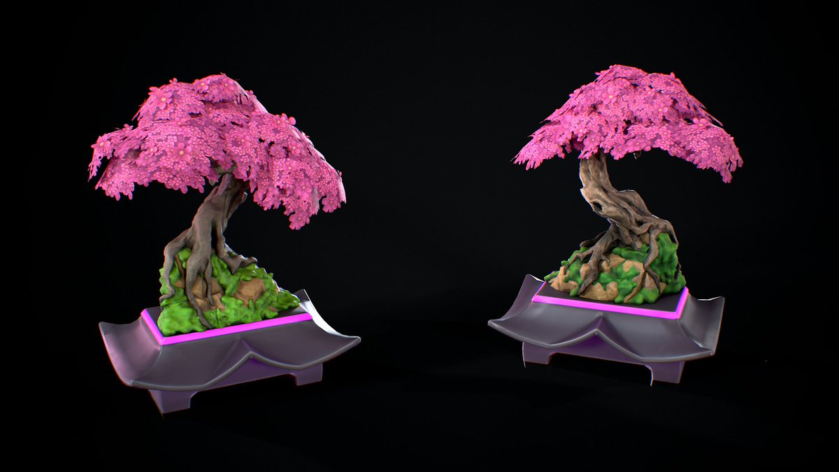 The Numi team added a bonsai tree into the anime-styled <a href="/numi_verse/">Nümi Official</a>  as a decoration for apartments   

#Numi #Numiverse #metaverse #VR #design #gamedevs