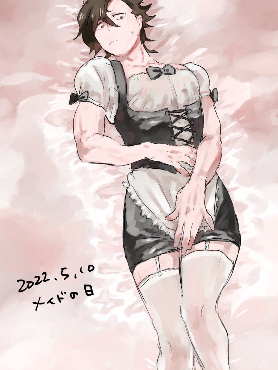 前描いたメイド。探したらバニーの方が描いてた 