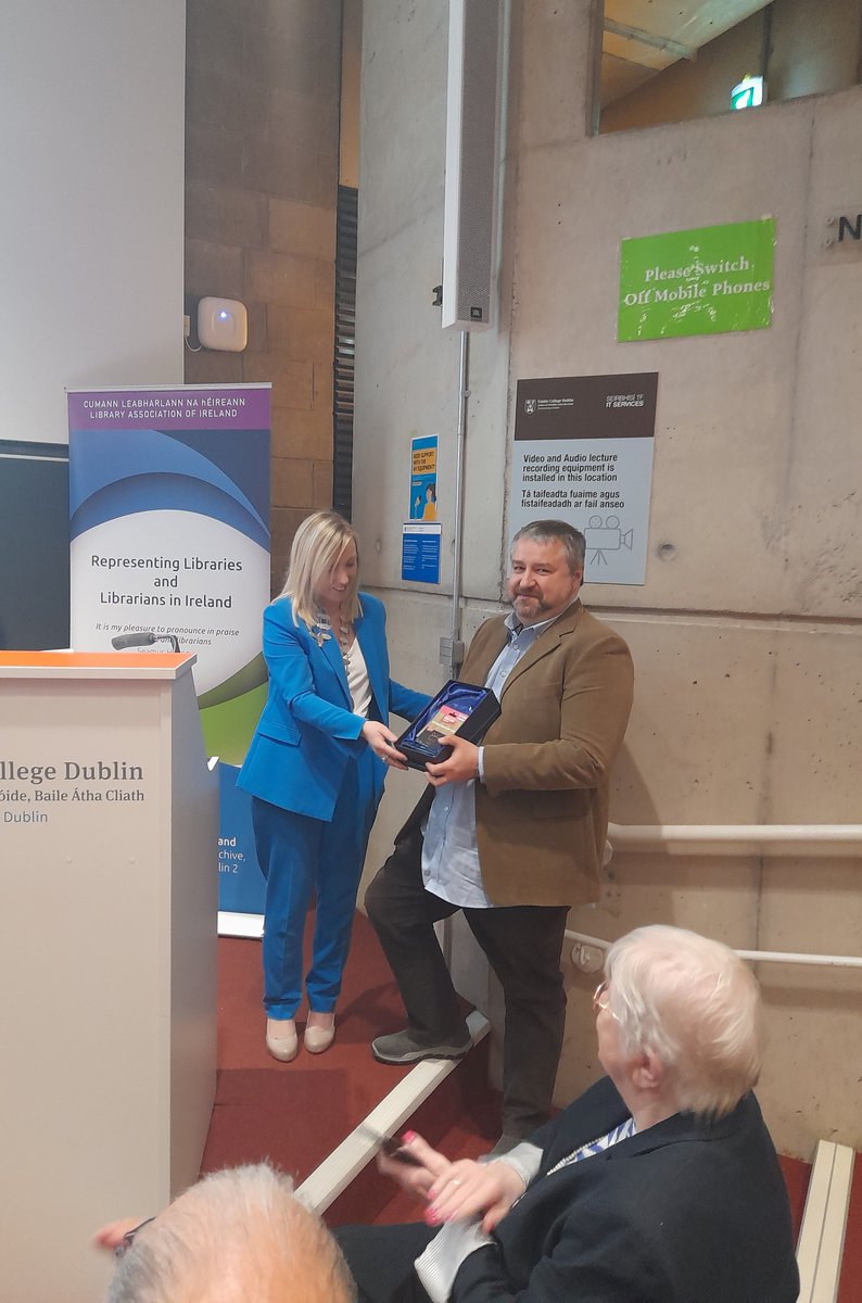 Congratulations to our own Antanas Keturakis of Cork City libraries who was announced as the 2022 <a href="/LAIonline/">Library Association</a>/<a href="/CILIPIreland/">CILIP Ireland</a> Library Staff Champion.

Antanas received his accolade today in <a href="/tcddublin/">Trinity College Dublin</a> at the Annual General Meeting of the Library Association of Ireland!