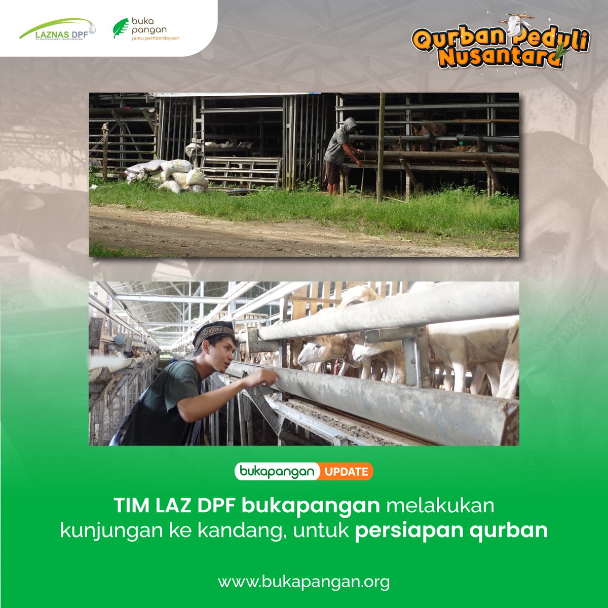LAZ DPF bukapangan melakukan kunjungan ke Farm di Serang, Banten

Alhamdulillah, senin, 08/05/ 23, Tim LAZ DPF bukapangan mengadakan kunjungan ke Dompet Dhuafa Farm, Banten.
Yuk, Sahabat siapkan Qurbanmu dari sekarang melalui lembaga kami.

#bukapangan #lazdpf #kurban2023