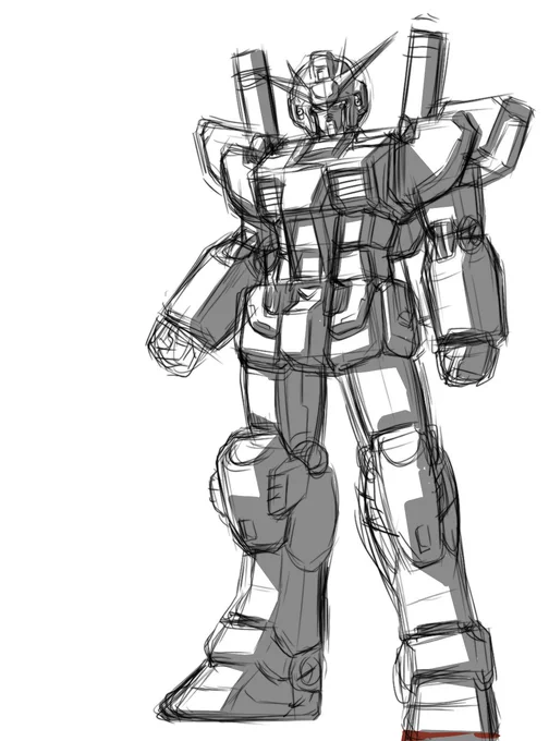 ラーガンダム 描いてみました  放送が楽しみです  #ガンダムビルドメタバース #ラーガンダム