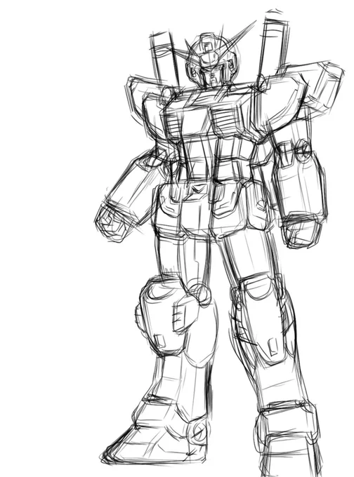 ラーガンダム 描いてみました  放送が楽しみです  #ガンダムビルドメタバース #ラーガンダム