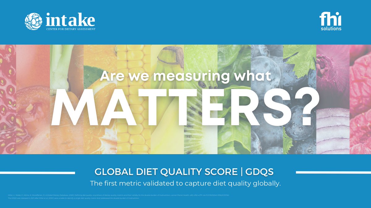 Are we measuring what matters? 📏 Can we support and enable #GlobalHealth if we don’t know what people are eating? 🫘🫐🍎🌽 The Global Diet Quality Score offers a method to measure diet quality with an easy-to-use app. Learn more about the #GDQS ➡️ fhisolutions.org/the-global-qua…