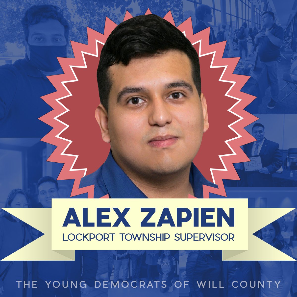 YoungDemsofWill's tweet photo. Congrats to Alex Zapien, our Outreach Chair, now Lockport Township Supervisor! π Youngest & first Latino in the role, he's dedicated to improving lives for all residents. Proud of you, Alex! #YoungDemsOfWill #ThePowerOfWill #YounGetsItDONE https://t.co/5L0kvHF5WJ