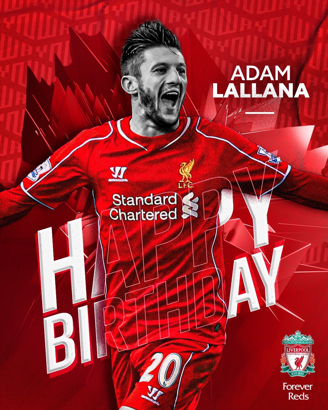 Happy birthday, Adam Lallana.       