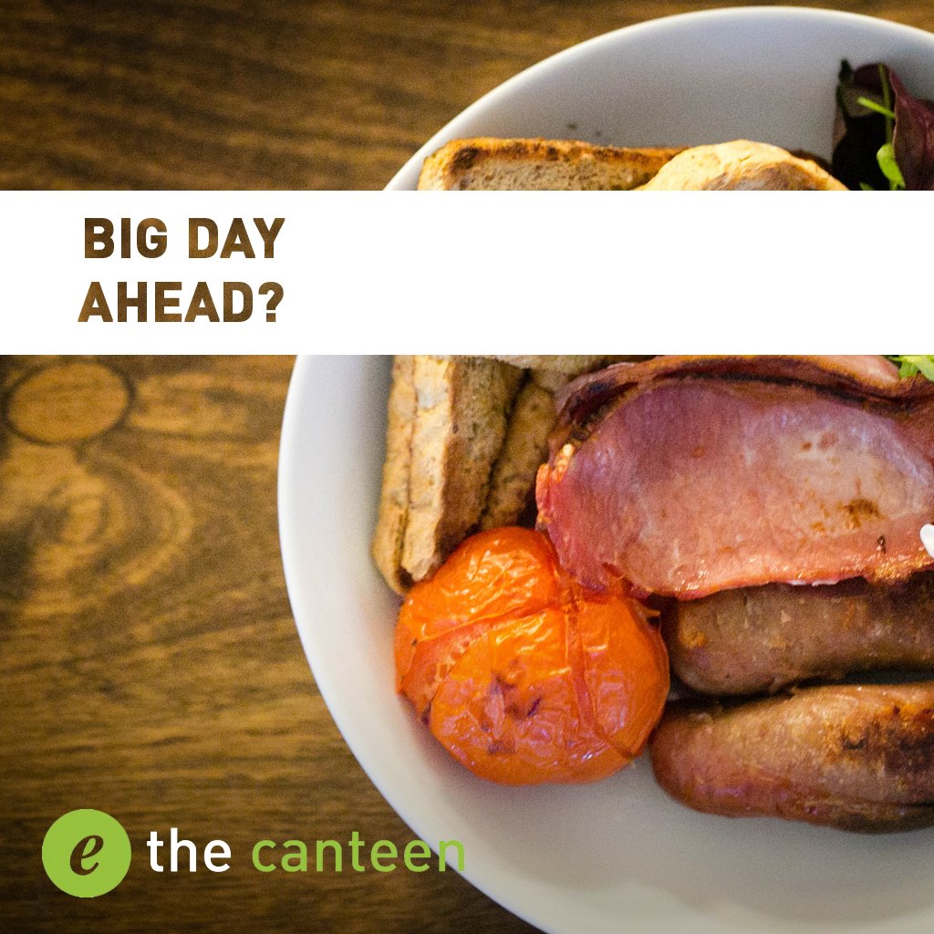 Sounds like one of our big breakfasts are in order. Or if your short on time why not try one of our "on the go" options. Either way, we've got you covered until lunchtime.