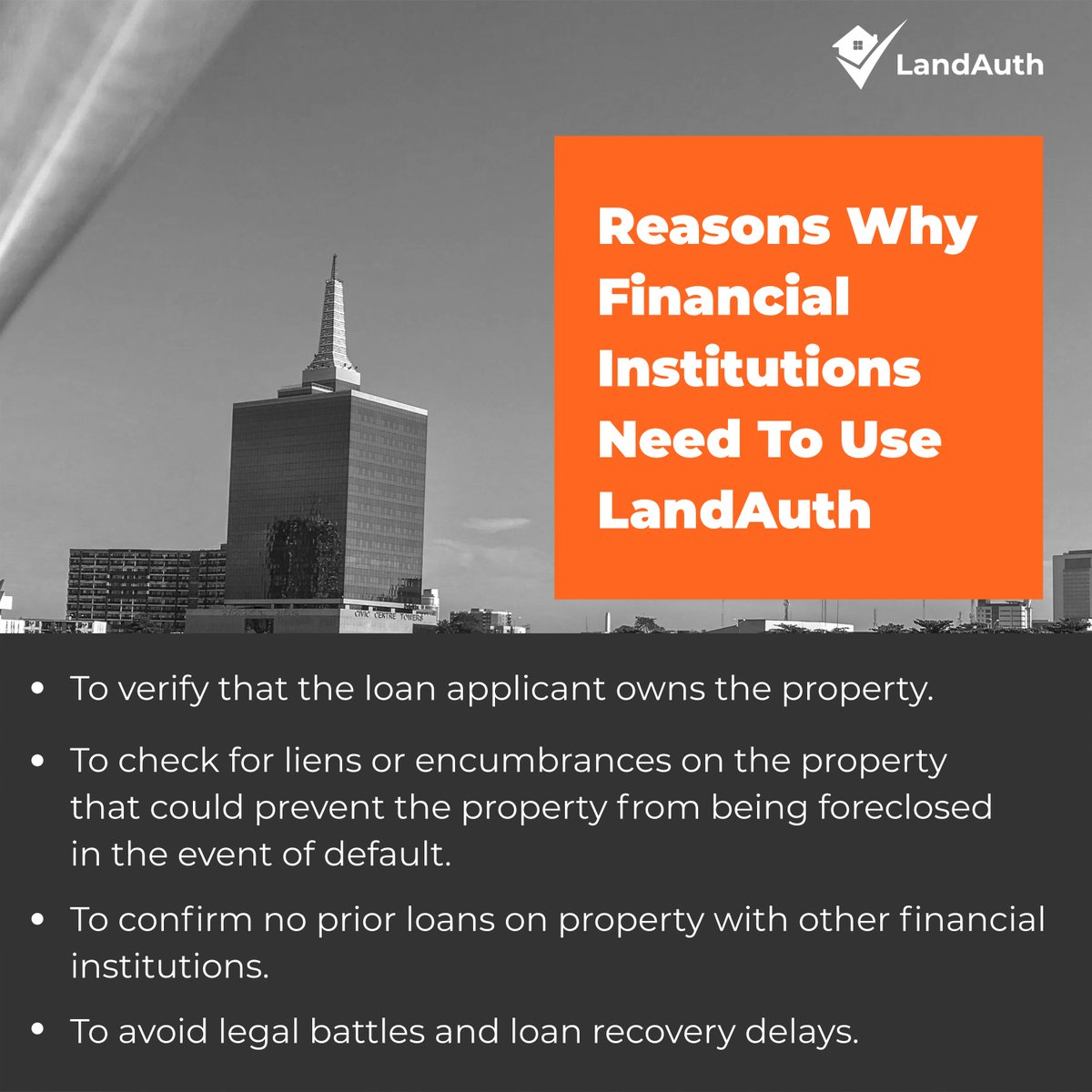 LandAuth's tweet photo. What happens when the loan payment is forfeited and the collateral to fall back on is void?
As a financial institution, the tumultuous outcome of the above is one you don't want to experience. Prioritize due diligence by using LandAuth.
#uselandauth #RiskManagement
Otedola https://t.co/MyP0XBZ5WY