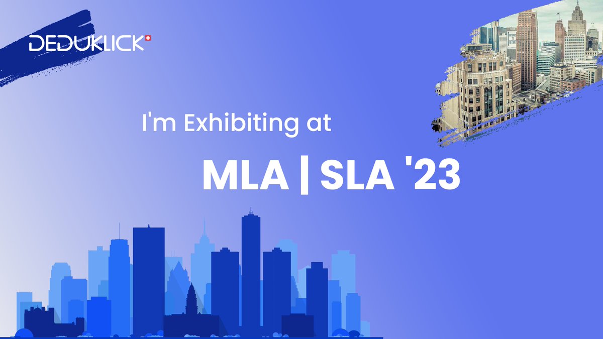 Come Visit our booth and see how using #AI, you can #deduplicate your #bibliographic records with high precision in minutes. See you in #MLASLA23 in Detroit, May 16-19 #medlibs #SystematicReview #library #duplicates #LiteratureReview