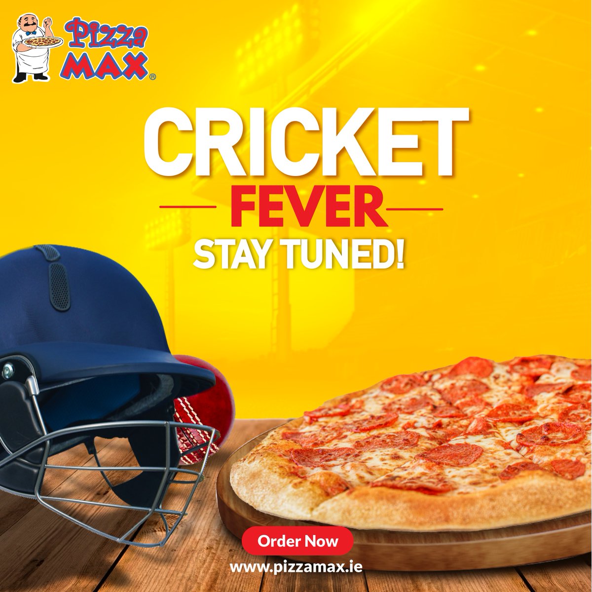 PizzaMaxIE's tweet photo. 👀🍕🏏 It's the ultimate showdown! Don't miss a single moment of the IRL vs BAN match while enjoying our hot and fresh pizzas. 🍕

 #ireland #irelandtravel #ireland #ireland🍀 #ireland_gram #irelandcricket #cricket 

@cricketireland @Bordbia @GoodFoodIreland @foodandwineIE https://t.co/yKwknu5Ota