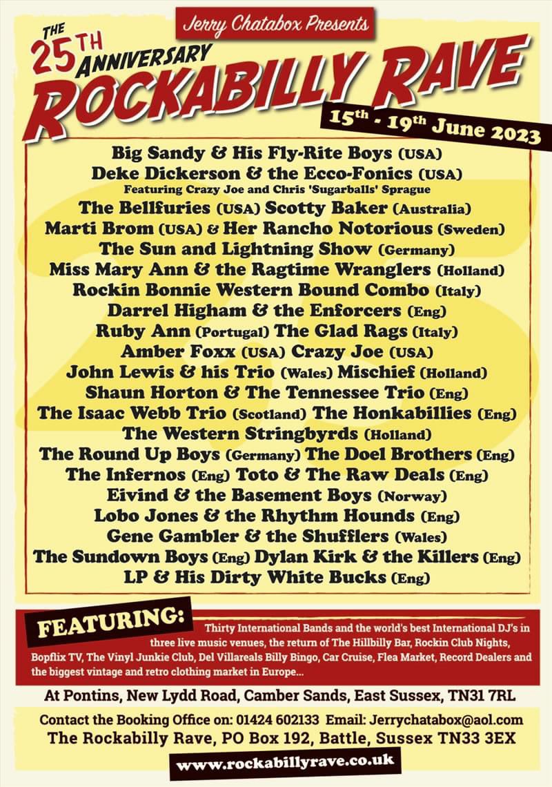 HelloBooking's tweet image. Our friends in the UK... Deke Dickerson will be live at the Rockabilly Rave June 15-19 with the Ecco-Fonics featuring Crazy Joe Tritschler, Kyle Eldridge and Bobby Trimble, also Deke will be playing guitar for the Bellfuries!