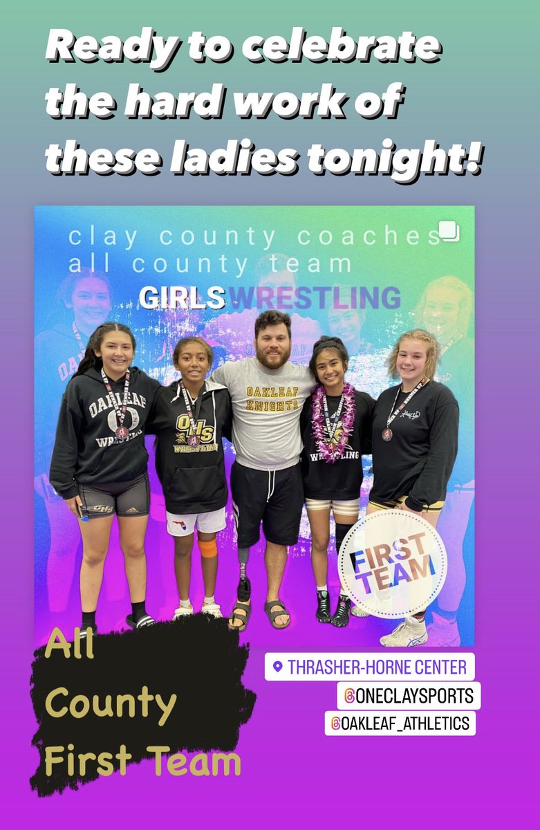 OHS_Wrestle's tweet photo. Tonight’s the night! The Highschool Team will celebrate these 6 All County First Team OHS wrestlers at the Clay County Athletics Awards Banquet. Work hard to Play Hard 💪🏻 #uKnighted #StormtheCastle #wrestling #GoKnights @OHS_Wrestle @Oakleaf_Ath https://t.co/6PE1J0jvHf