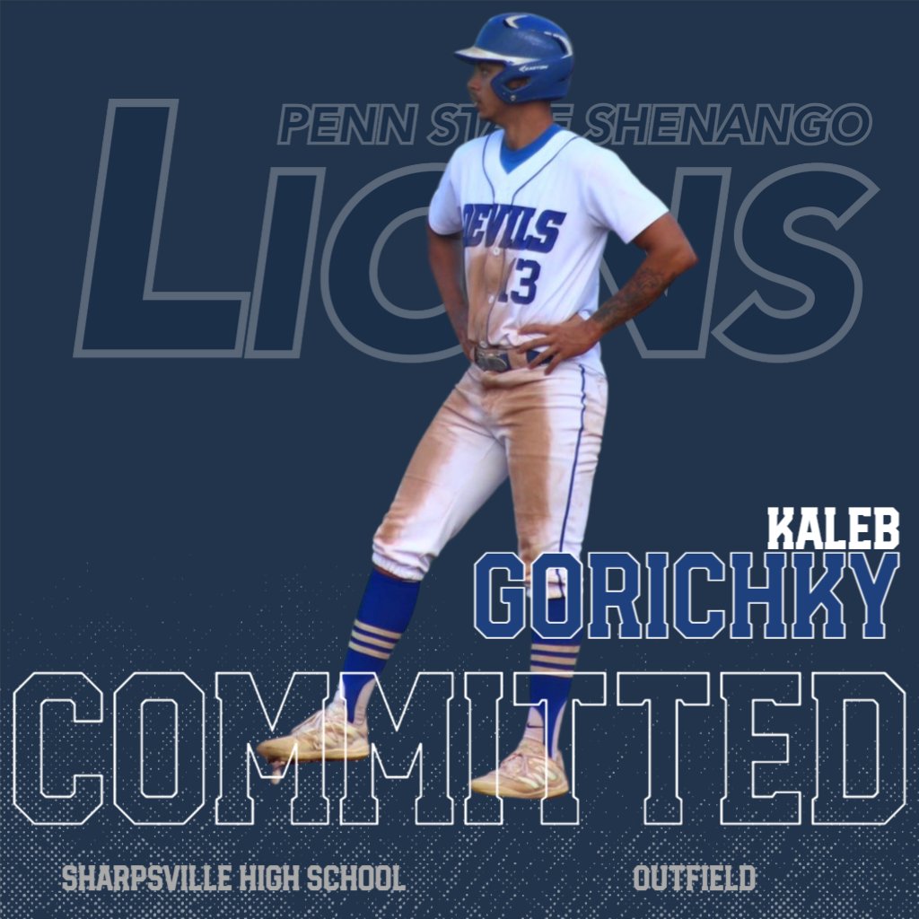 Our men's baseball team would like to welcome it's newest member, Kaleb Gorichky!  Kaleb will be making the drive across town to suit up in Penn State blue and white next year!

#welcometothevalley