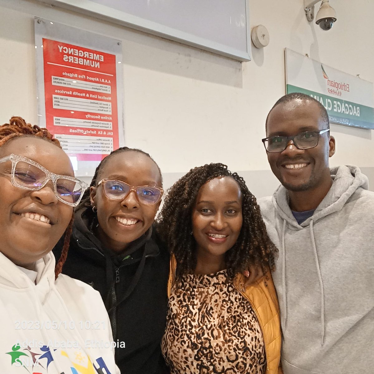 MadarakaRotary's tweet photo. JUST ARRIVED IN ADDIS!
Our club representatives, Past Presidents Njoki Maingia & Sammy Malaki, Vice President Nominee-Designate Njoki Ndung'u, and PR Director-Elect Lydia Ndirangu, arriving at the 98th Rotary District Conference in Addis Ababa.
#WeAreMadaraka #98thDCA #RotaryDCA https://t.co/wREPFm1OoV